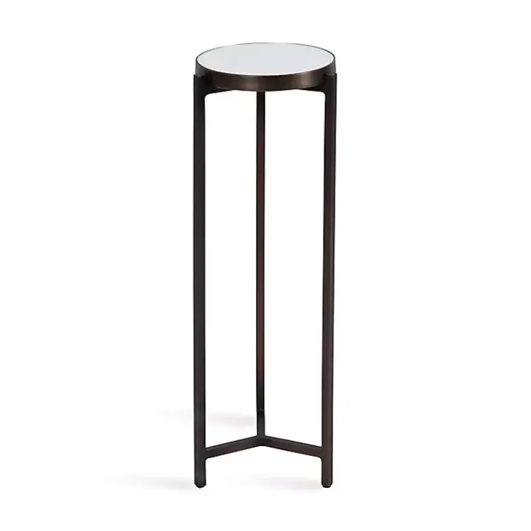 Kirklands Home Dark Bronze Mirrored Tabletop Aguilar Drink Table Brown Online