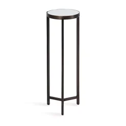 Kirklands Home Dark Bronze Mirrored Tabletop Aguilar Drink Table Brown Online