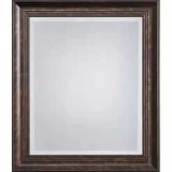 Kirklands Home Dark Bronze Rectangular Frame Wall Mirror Clearance