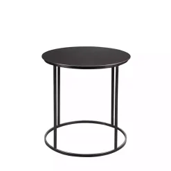 Kirklands Home Dark Bronze Rounded Metal Accent Table Best