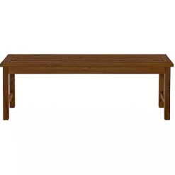 Kirklands Home Dark Acacia Wood Outdoor Bench Brown Discount