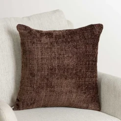 Pillows>Kirklands Home Dark Chenille Textured Pillow Brown