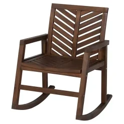 Kirklands Home Dark Chevron Outdoor Rocking Chair Brown Discount