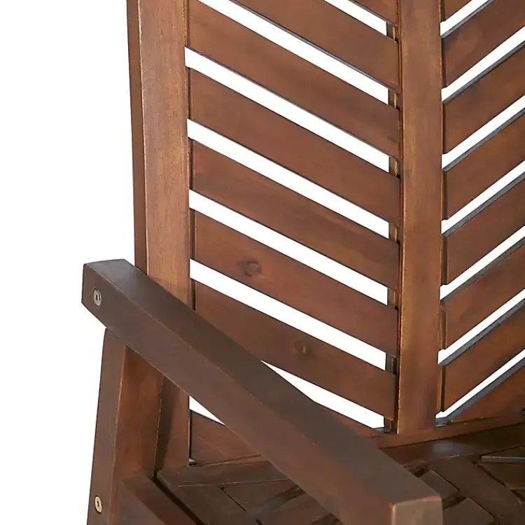 Kirklands Home Dark Chevron Outdoor Rocking Chair Brown Discount