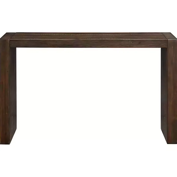 Kirklands Home Dark Distressed Wood Console Table Brown Discount