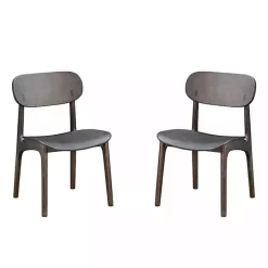 Kirklands Home Dark Mid-Century Modern Chairs, Set of 2 Brown Discount