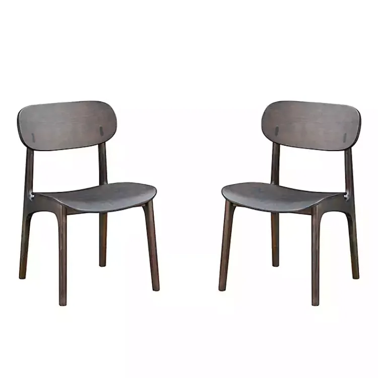 Kirklands Home Dark Mid-Century Modern Chairs, Set of 2 Brown Discount