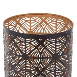 Candle Holders>Kirklands Home Dark Pierced Metal Candle Holders, Set of 3 Brown