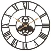 Kirklands Home Dark Brown Rutherford Gears Wall Clock Outlet