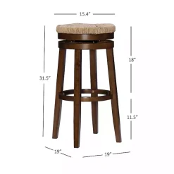 Kirklands Home Dark Seagrass Swivel Bar Stool Brown Online