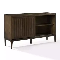 Kirklands Home Dark Slatted Sliding Door Sideboard Brown Online