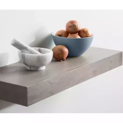 Kirklands Home Dark Brown Wood Floating Shelves, Set of 2 Hot