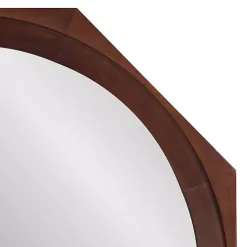 Kirklands Home Dark Wood Octagon Cyrus Wall Mirror Brown Sale