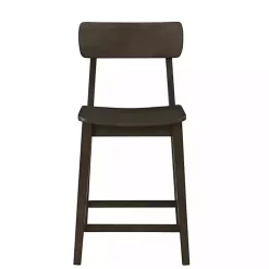 Kirklands Home Dark Wood Open Back Counter Stool Brown Outlet