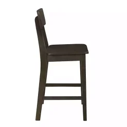 Kirklands Home Dark Wood Open Back Counter Stool Brown Outlet