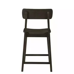 Kirklands Home Dark Wood Open Back Counter Stool Brown Outlet