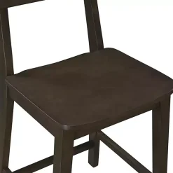 Kirklands Home Dark Wood Open Back Counter Stool Brown Outlet