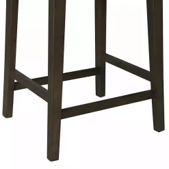 Kirklands Home Dark Wood Open Back Counter Stool Brown Outlet