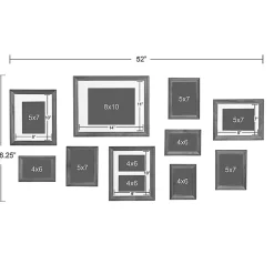 Kirklands Home Dark Wood 10-pc. Gallery Wall Frame Set Brown Clearance