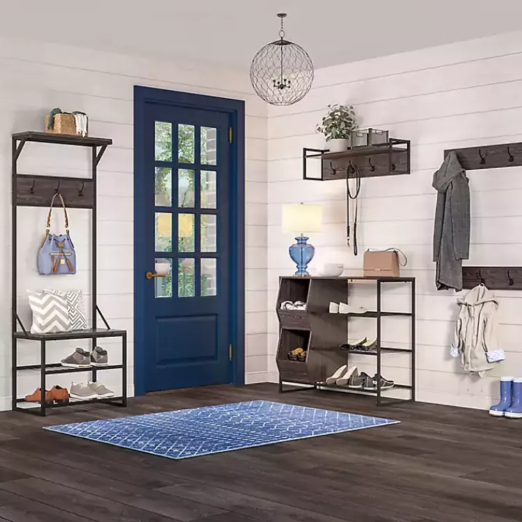 Kirklands Home Dark Brown Wooden 3-Hook Coat Racks, Set of 2 Online