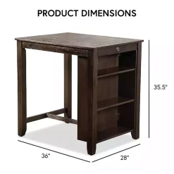 Kirklands Home Dark Cherry Wood Kayla Counter Height 3-pc. Set Brown Best