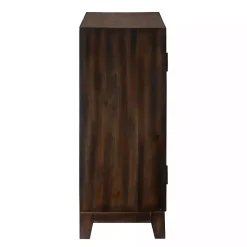 Kirklands Home Dark Chestnut Medallion Carved Cabinet Brown Online