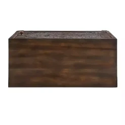 Kirklands Home Dark Chestnut Medallion Carved Cabinet Brown Online
