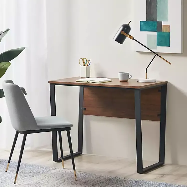 Kirklands Home Dark Coffee Wood Computer Desk Clearance
