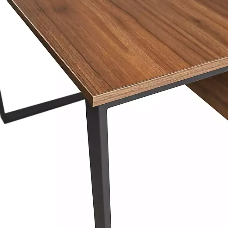 Kirklands Home Dark Coffee Wood Computer Desk Clearance