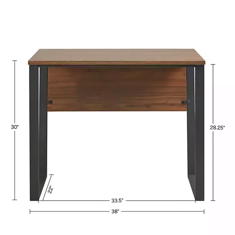 Kirklands Home Dark Coffee Wood Computer Desk Clearance