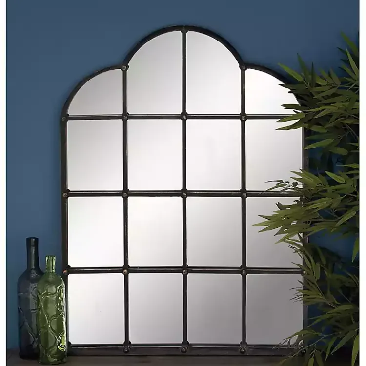 Kirklands Home Dark Crown Frame Windowpane Mirror Online