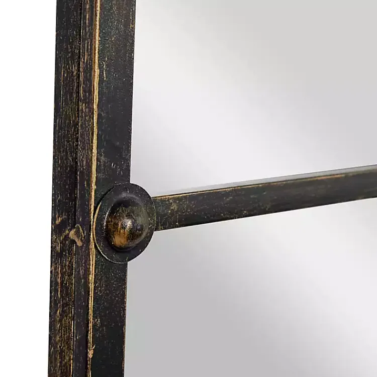 Kirklands Home Dark Crown Frame Windowpane Mirror Online