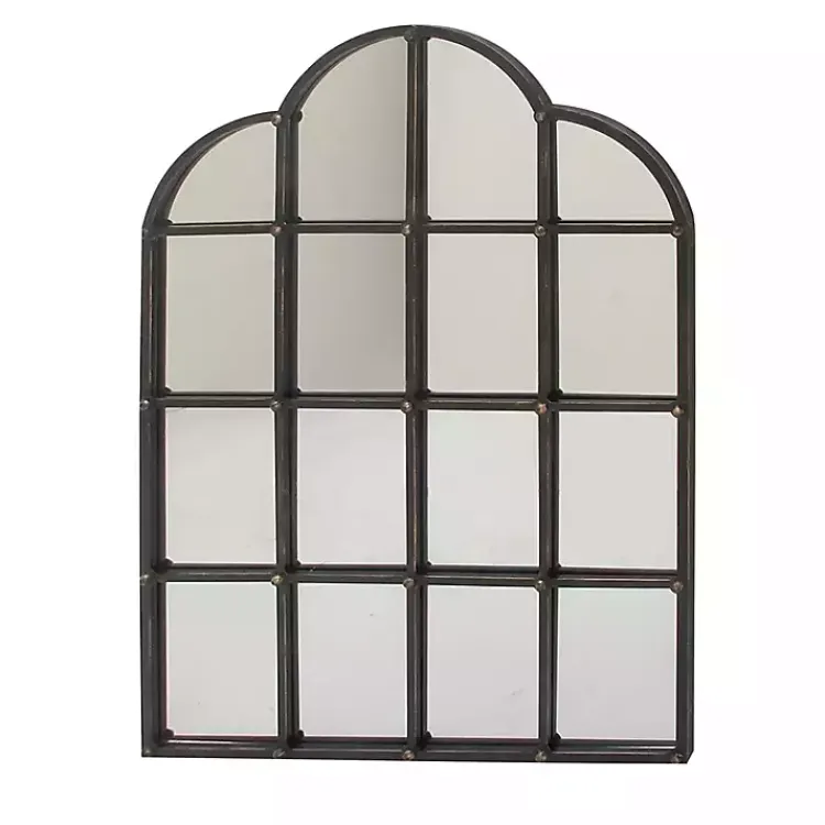 Kirklands Home Dark Crown Frame Windowpane Mirror Online