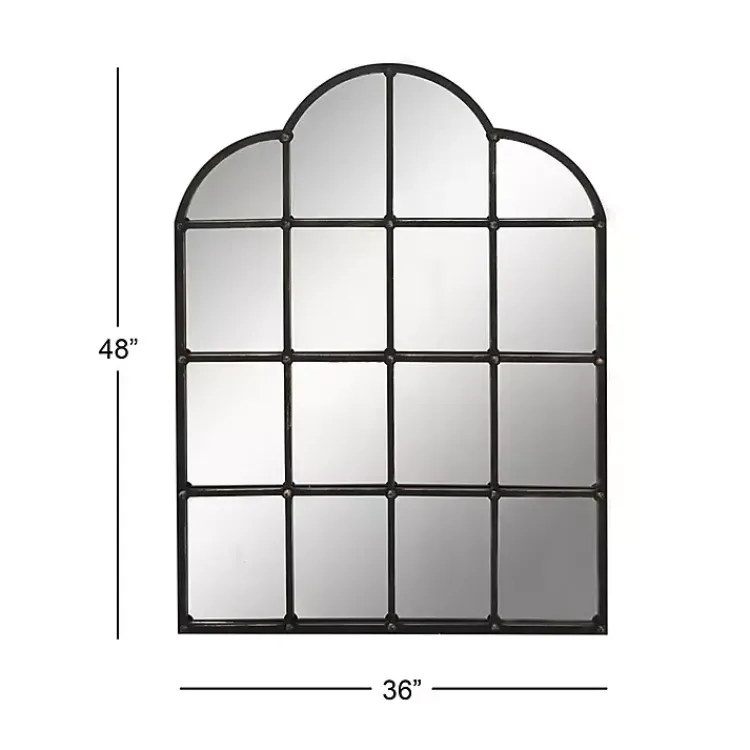 Kirklands Home Dark Crown Frame Windowpane Mirror Online