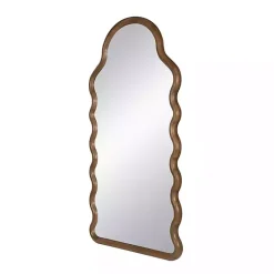 Kirklands Home Dark Gold Arched Wavy Wall Mirror Clearance