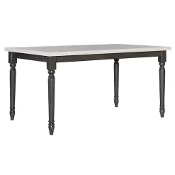 Kirklands Home Dark Gray & White Traditional Dining Table Outlet