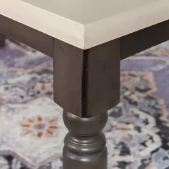 Kirklands Home Dark Gray & White Traditional Dining Table Outlet