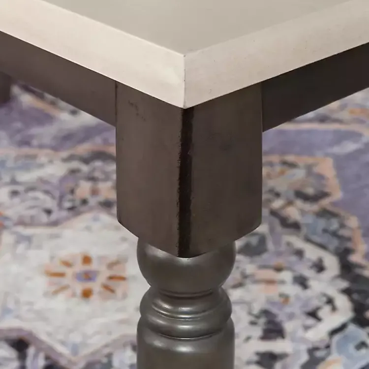 Kirklands Home Dark Gray & White Traditional Dining Table Outlet