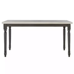 Kirklands Home Dark Gray & White Traditional Dining Table Outlet