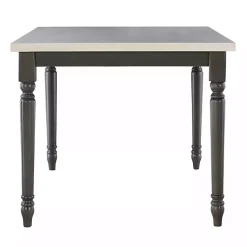 Kirklands Home Dark Gray & White Traditional Dining Table Outlet