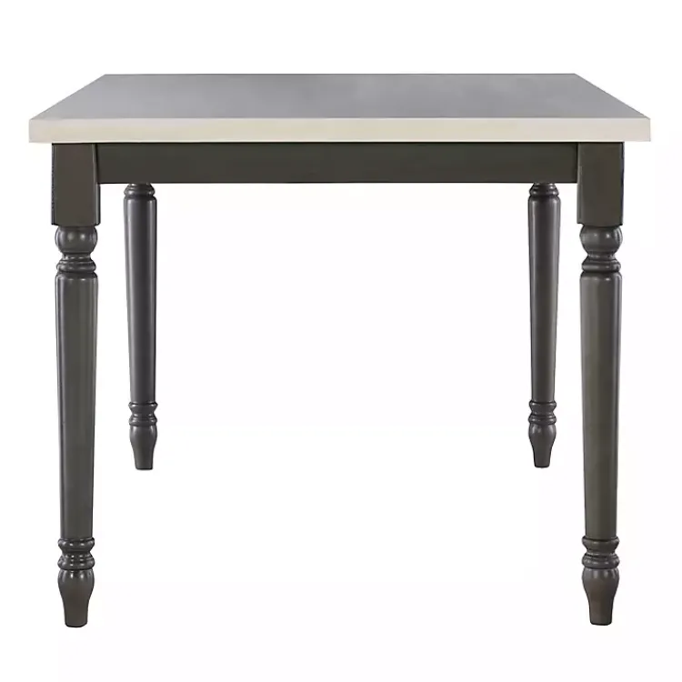 Kirklands Home Dark Gray & White Traditional Dining Table Outlet