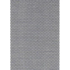 Kirklands Home Dark Gray and Ivory Dainty Diamond Area Rug, 5x8 Discount