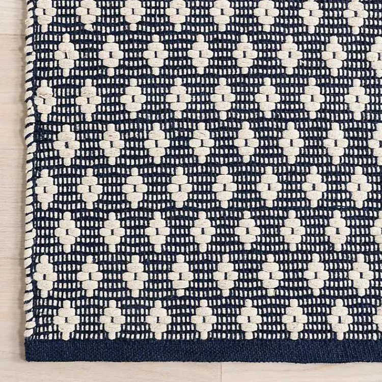 Kirklands Home Dark Gray and Ivory Dainty Diamond Area Rug, 6x9 Sale