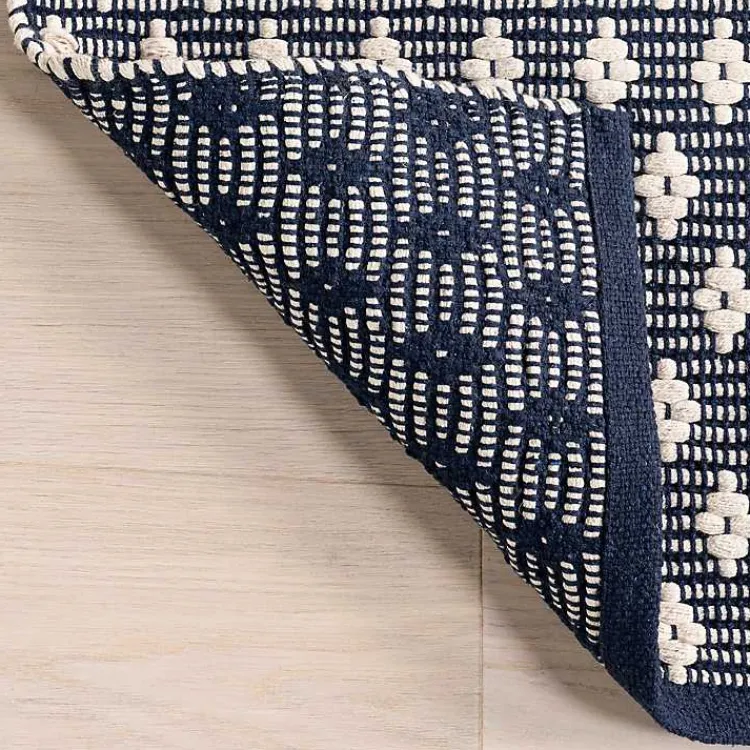 Kirklands Home Dark Gray and Ivory Dainty Diamond Area Rug, 6x9 Sale
