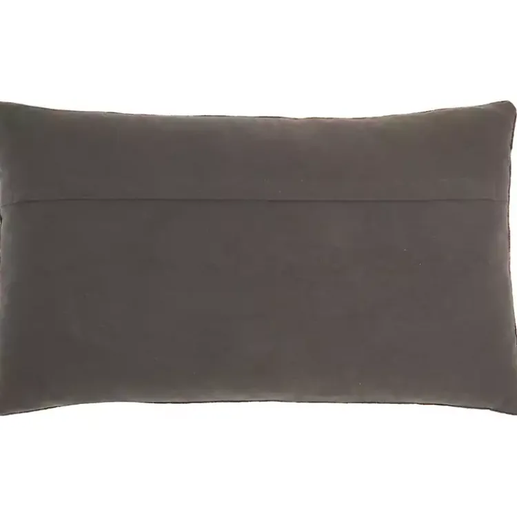 Pillows>Kirklands Home Dark Beaded Deco Lumbar Pillow Gray