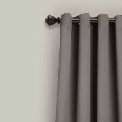 Kirklands Home Dark Blackout Curtain Panel Set, 108 in. Gray Clearance