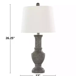 Kirklands Home Dark Gray Chateau Table Lamps, Set of 2 White Sale