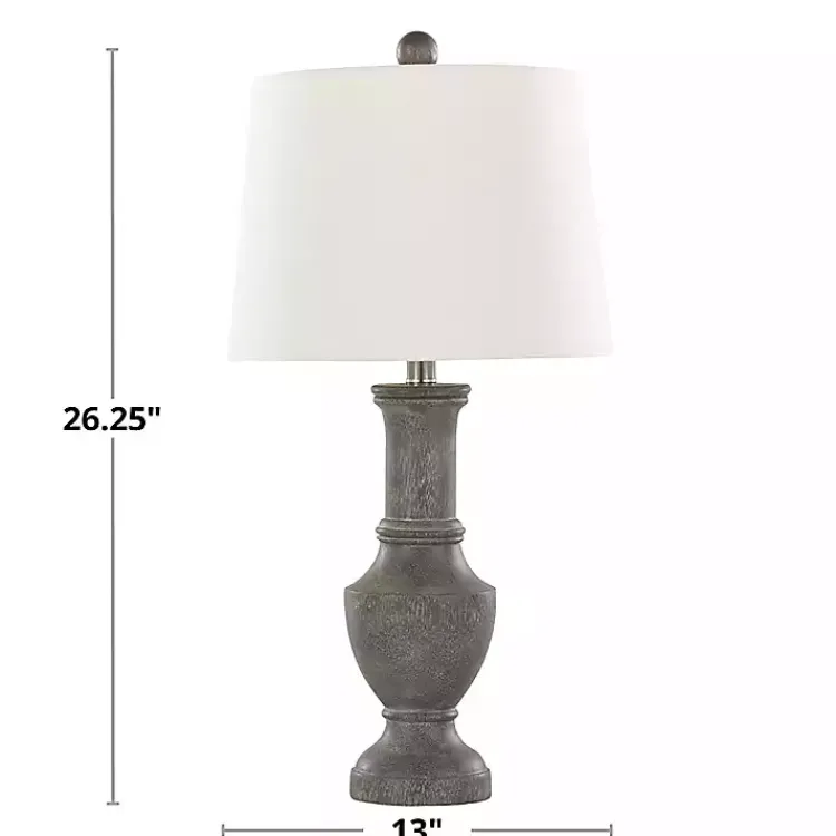 Kirklands Home Dark Gray Chateau Table Lamps, Set of 2 White Sale
