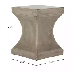 Kirklands Home Dark Concrete Pedestal Accent Table Gray Outlet