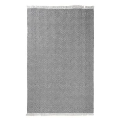 Kirklands Home Dark Herringbone Pattern Area Rug, 2x3 Gray Hot